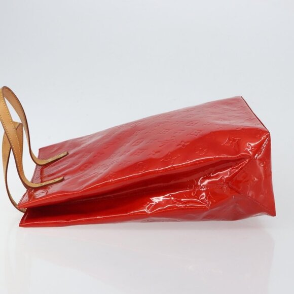 LOUIS VUITTON Monogram Vernis Reade MM Hand Bag Red Rouge - Picture 5 of 16